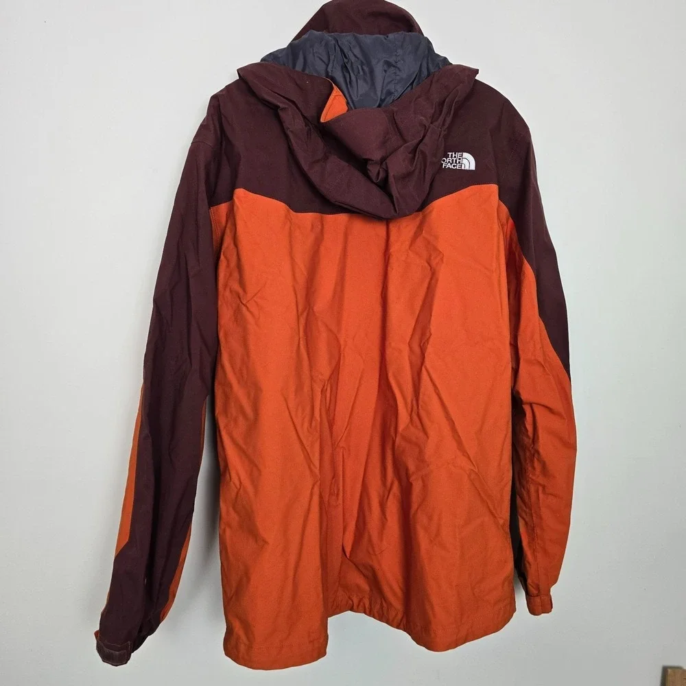 The North Face Mens HyVent Jacket Size XL Orange Hiking Gorpcore Technical Gear